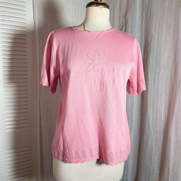 Alfred Dunner | Women’s | Blouse | Petite XL | Vintage Bubblegum Pink Top - Picture 1 of 5